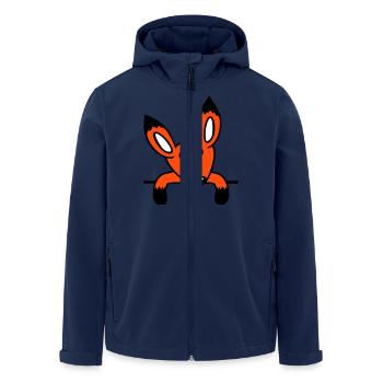 Fuchs Rotfuchs Hinter Zaun Mauer Wand Guckt Süß - Recycelte Männer Softshell-Jacke von Stanley/Stella - Navy - Vorne - AI Model Male 185 light (185cm)