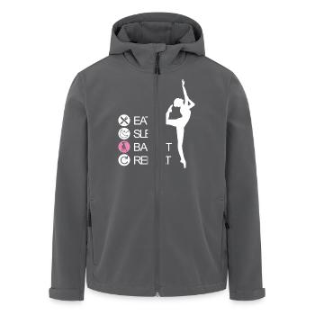 EAT SLEEP BALLET REPEAT Dance Ballettänzer Tänzer - Recycelte Männer Softshell-Jacke von Stanley/Stella - Anthrazit - Vorne - AI Model Male 185 light (185cm)