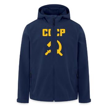 Soviet - Marteau et faucille Union soviétique - Communiste - Veste softshell homme en polyester recyclé Stanley/Stella - marine - Devant - AI Model Male 185 light (185cm)