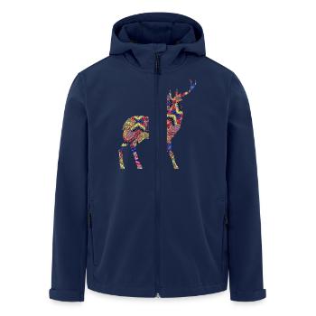 Hirsch - Recycelte Männer Softshell-Jacke von Stanley/Stella - Navy - Vorne - AI Model Male 185 light (185cm)