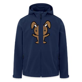 Hase Kaninchen Häschen Nagetier Kleintier niedlich - Recycelte Männer Softshell-Jacke von Stanley/Stella - Navy - Vorne - AI Model Male 185 light (185cm)