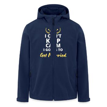 Ich kann nicht ruhig bleiben, ich heirate! - Recycelte Männer Softshell-Jacke von Stanley/Stella - Navy - Vorne - AI Model Male 185 light (185cm)