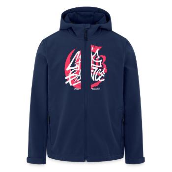 Streetwear Urban Graffiti - Men’s Recycled Softshell Jacket by Stanley/Stella - navy - Front - AI Model Male 185 light (185cm)