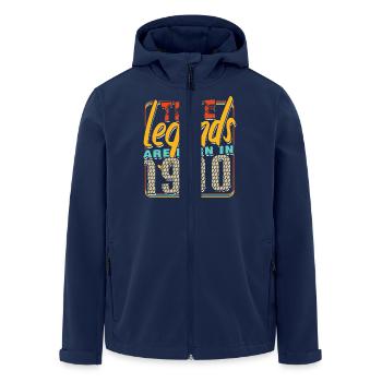 True legends are born in 1990 Vintage Birthday - Men’s Recycled Softshell Jacket by Stanley/Stella - navy - Front - AI Model Male 185 light (185cm)
