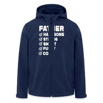 Father - Men’s Recycled Softshell Jacket by Stanley/Stella - navy - Front - AI Model Male 185 light (185cm)