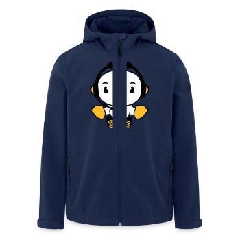 Duck Gamer Gaming Controller Headset Console Game - Men’s Recycled Softshell Jacket by Stanley/Stella - navy - Front - AI Model Male 185 light (185cm)