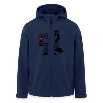 Licorne Verre à Vin Drôle - Veste softshell homme en polyester recyclé Stanley/Stella - marine - Devant - AI Model Male 185 light (185cm)