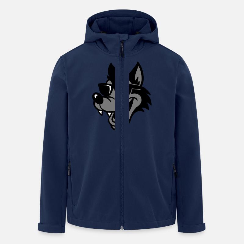 Wolf Comic - Men’s Recycled Softshell Jacket by Stanley/Stella - navy