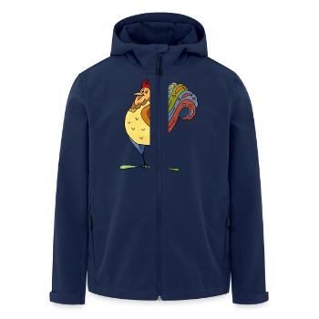 Hahn - Recycelte Männer Softshell-Jacke von Stanley/Stella - Navy - Vorne - AI Model Male 185 light (185cm)