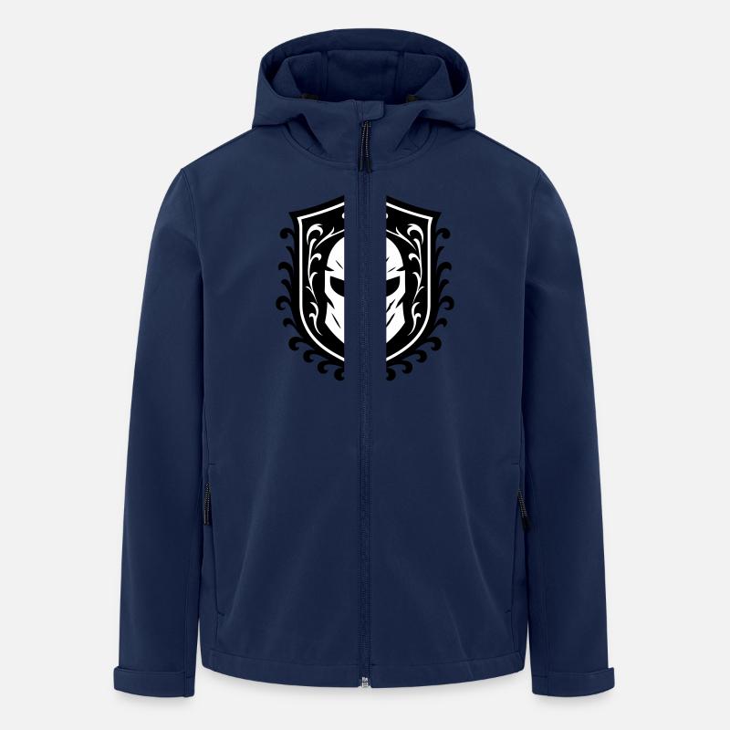 Spartaner Helm Wappen - Recycelte Männer Softshell-Jacke von Stanley/Stella - Navy