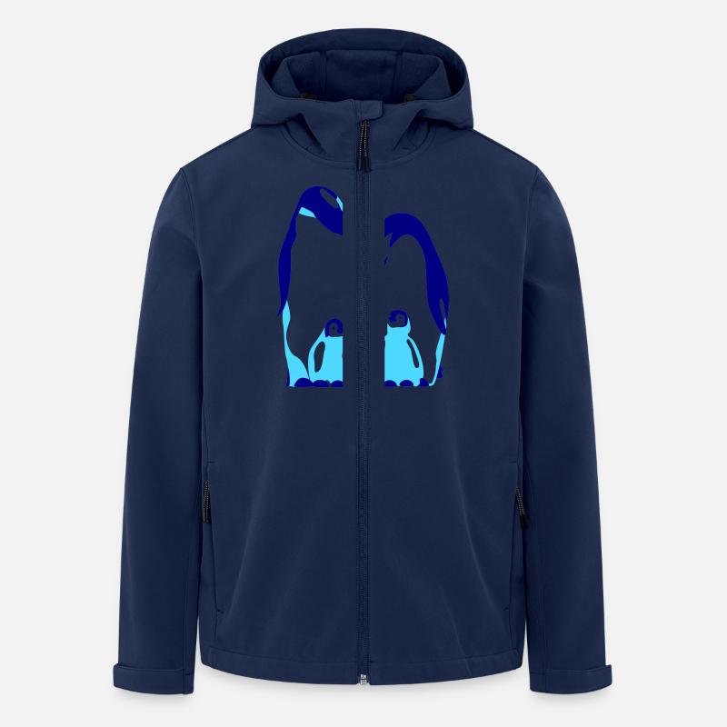 Pinguin-Familie - Recycelte Männer Softshell-Jacke von Stanley/Stella - Navy