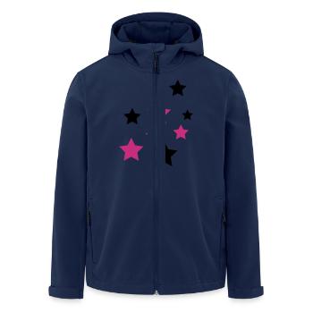 Star, stars - Men’s Recycled Softshell Jacket by Stanley/Stella - navy - Front - AI Model Male 185 light (185cm)