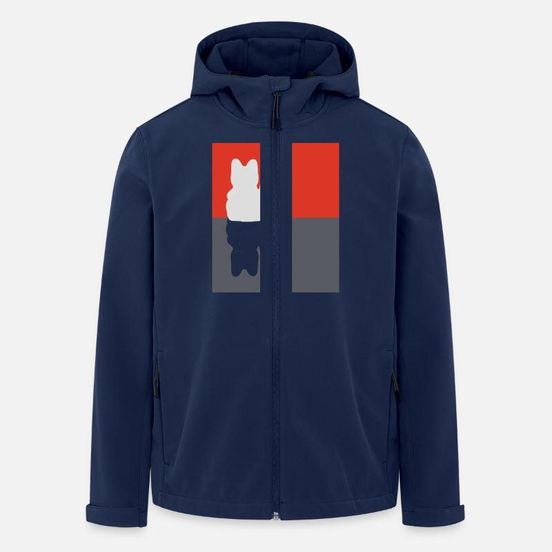 Glückskatze - Recycelte Männer Softshell-Jacke von Stanley/Stella - Navy