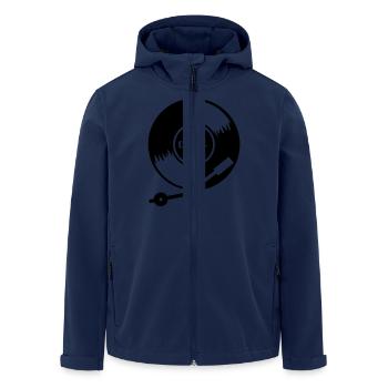 DJ vinyl LP (1c) - Veste softshell homme en polyester recyclé Stanley/Stella - marine - Devant - AI Model Male 185 light (185cm)