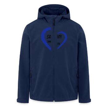 super papi coeur - Veste softshell homme en polyester recyclé Stanley/Stella - marine - Devant - AI Model Male 185 light (185cm)