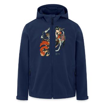 Karyōbinga - Men’s Recycled Softshell Jacket by Stanley/Stella - navy - Front - AI Model Male 185 light (185cm)