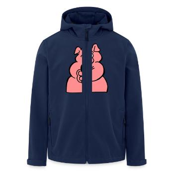 Waffen Sau - Recycelte Männer Softshell-Jacke von Stanley/Stella - Navy - Vorne - AI Model Male 185 light (185cm)