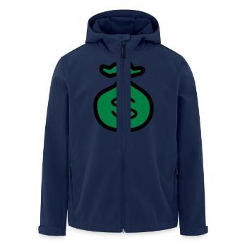 Dollar Geld Money - Recycelte Männer Softshell-Jacke von Stanley/Stella - Navy - Vorne - AI Model Male 185 light (185cm)