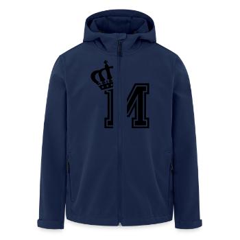 Buchstabe M - Recycelte Männer Softshell-Jacke von Stanley/Stella - Navy - Vorne - AI Model Male 185 light (185cm)