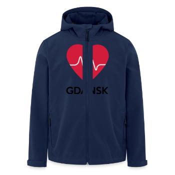 Herz Gdansk - Recycelte Männer Softshell-Jacke von Stanley/Stella - Navy - Vorne - AI Model Male 185 light (185cm)