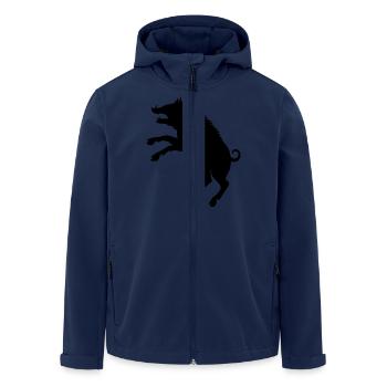 Wildschwein - Recycelte Männer Softshell-Jacke von Stanley/Stella - Navy - Vorne - AI Model Male 185 light (185cm)
