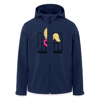 Hasenhirn - Recycelte Männer Softshell-Jacke von Stanley/Stella - Navy - Vorne - AI Model Male 185 light (185cm)