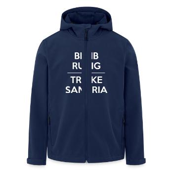 Bleib ruhig Sangria - Recycelte Männer Softshell-Jacke von Stanley/Stella - Navy - Vorne - AI Model Male 185 light (185cm)