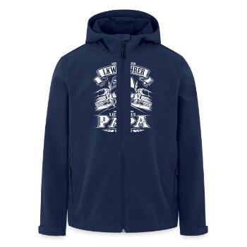 LKW-Fahrer Trucker Fernfahrer Brummi Papa Vatertag - Recycelte Männer Softshell-Jacke von Stanley/Stella - Navy - Vorne - AI Model Male 185 light (185cm)