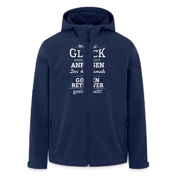 Glück nicht anfassen - Golden Retriever - Recycelte Männer Softshell-Jacke von Stanley/Stella - Navy - Vorne - AI Model Male 185 light (185cm)