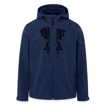 Oldtimer Baujahr 1982 - Recycelte Männer Softshell-Jacke von Stanley/Stella - Navy - Vorne - AI Model Male 185 light (185cm)