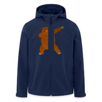 Brown Bear Dab Dance - Cool Gift - Veste softshell homme en polyester recyclé Stanley/Stella - marine - Devant - AI Model Male 185 light (185cm)