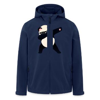 Dabbing Panda With Sunglasses - Cool Gift - Men’s Recycled Softshell Jacket by Stanley/Stella - navy - Front - AI Model Male 185 light (185cm)
