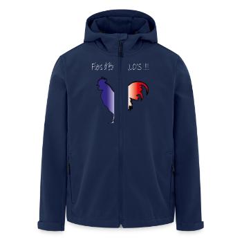 coq gaulois blanc - Men’s Recycled Softshell Jacket by Stanley/Stella - navy - Front - AI Model Male 185 light (185cm)