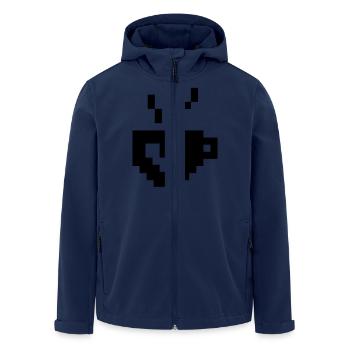 Coffee Pixel - Recycelte Männer Softshell-Jacke von Stanley/Stella - Navy - Vorne - AI Model Male 185 light (185cm)