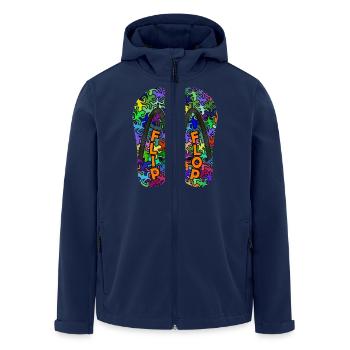 Geckos FLIP FLOP - Men’s Recycled Softshell Jacket by Stanley/Stella - navy - Front - AI Model Male 185 light (185cm)
