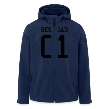 Best Dad 01 - Recycelte Männer Softshell-Jacke von Stanley/Stella - Navy - Vorne - AI Model Male 185 light (185cm)