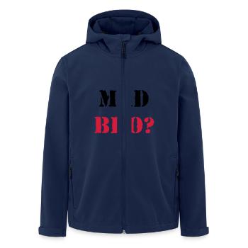 U mad Bro? - Veste softshell homme en polyester recyclé Stanley/Stella - marine - Devant - AI Model Male 185 light (185cm)