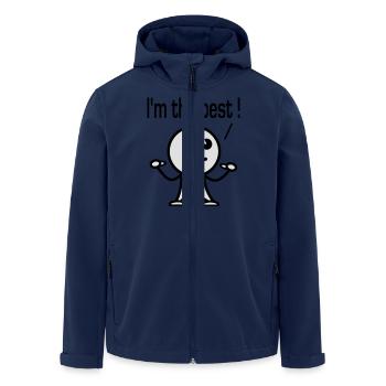 i'm the best - Men’s Recycled Softshell Jacket by Stanley/Stella - navy - Front - AI Model Male 185 light (185cm)