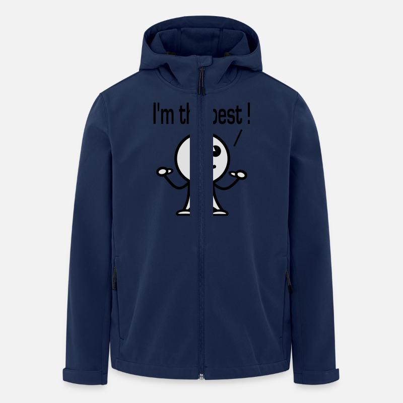 i'm the best - Miesten softshell-takki kierrätetystä polyesteristä Stanley/Stellalta - laivastonsininen