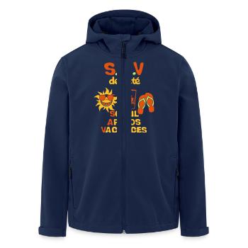 aperos sun holiday sav alcohol tongue - Men’s Recycled Softshell Jacket by Stanley/Stella - navy - Front - AI Model Male 185 light (185cm)