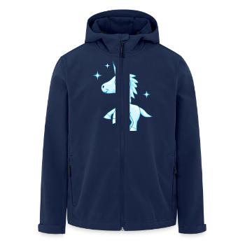Unicorn (light blue) - Men’s Recycled Softshell Jacket by Stanley/Stella - navy - Front - AI Model Male 185 light (185cm)