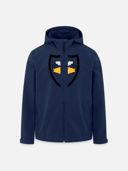 Bier Emblem 3c - Recycelte Männer Softshell-Jacke von Stanley/Stella - Navy
