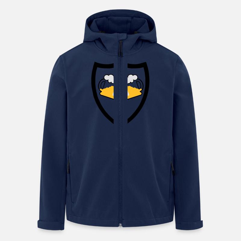 Bier Emblem 3c - Recycelte Männer Softshell-Jacke von Stanley/Stella - Navy