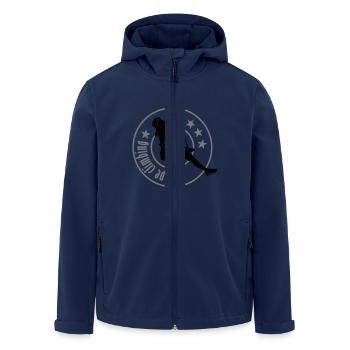 1012_rope_climbing_frau - Recycelte Männer Softshell-Jacke von Stanley/Stella - Navy - Vorne - AI Model Male 185 light (185cm)