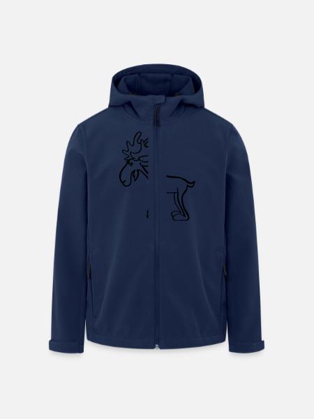 Elch - Recycelte Männer Softshell-Jacke von Stanley/Stella - Navy