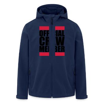 Official Crew Member Logo - Men’s Recycled Softshell Jacket by Stanley/Stella - navy - Front - AI Model Male 185 light (185cm)