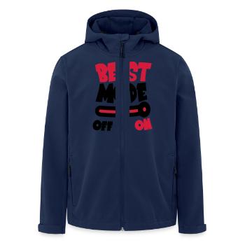 Beast Mode On - Veste softshell homme en polyester recyclé Stanley/Stella - marine - Devant - AI Model Male 185 light (185cm)