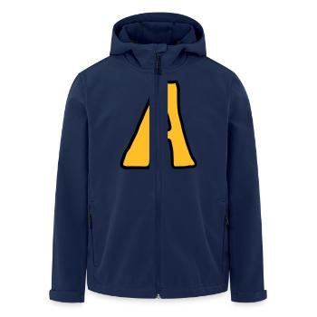 Buchstabe A Comic Cartoon - Recycelte Männer Softshell-Jacke von Stanley/Stella - Navy - Vorne - AI Model Male 185 light (185cm)