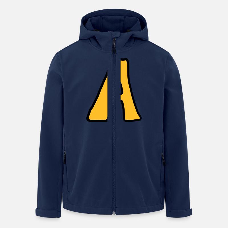Letter A comic cartoon - Men’s Recycled Softshell Jacket by Stanley/Stella - navy