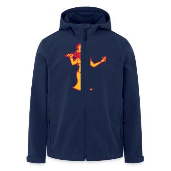 bearded lady woman with beard drag queen transvest - Men’s Recycled Softshell Jacket by Stanley/Stella - navy - Front - AI Model Male 185 light (185cm)